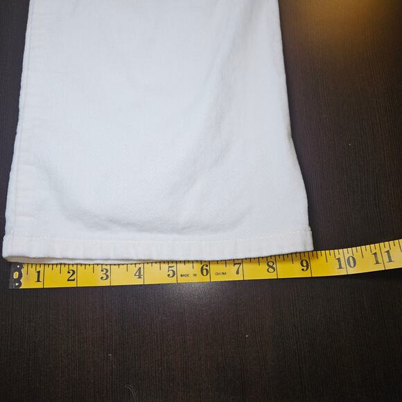 Ann Taylor White Bootcut Stretch Pants Size 8 Soft Microfiber-Feel Texture Boho - Picture 9 of 10
